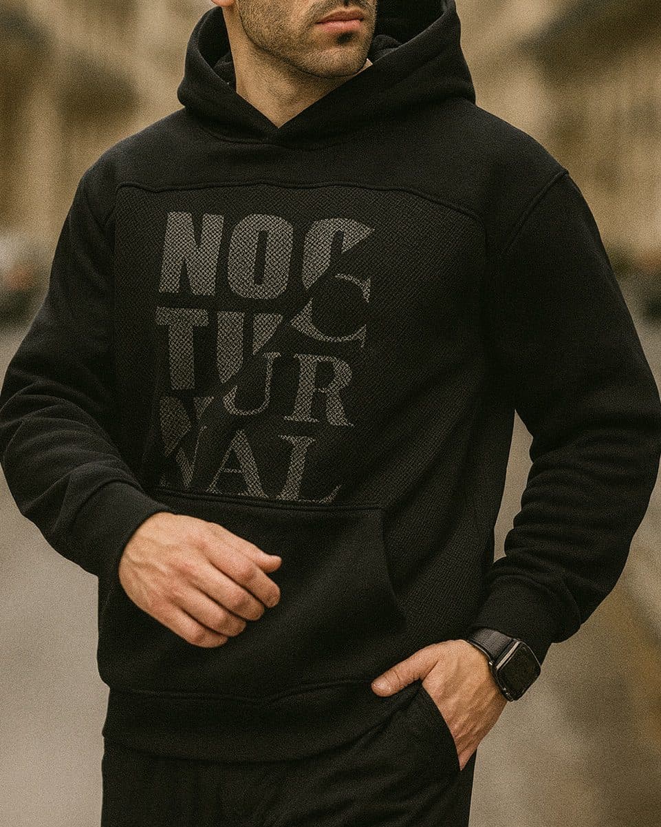 NOCTURNAL HOODIE – BLACK