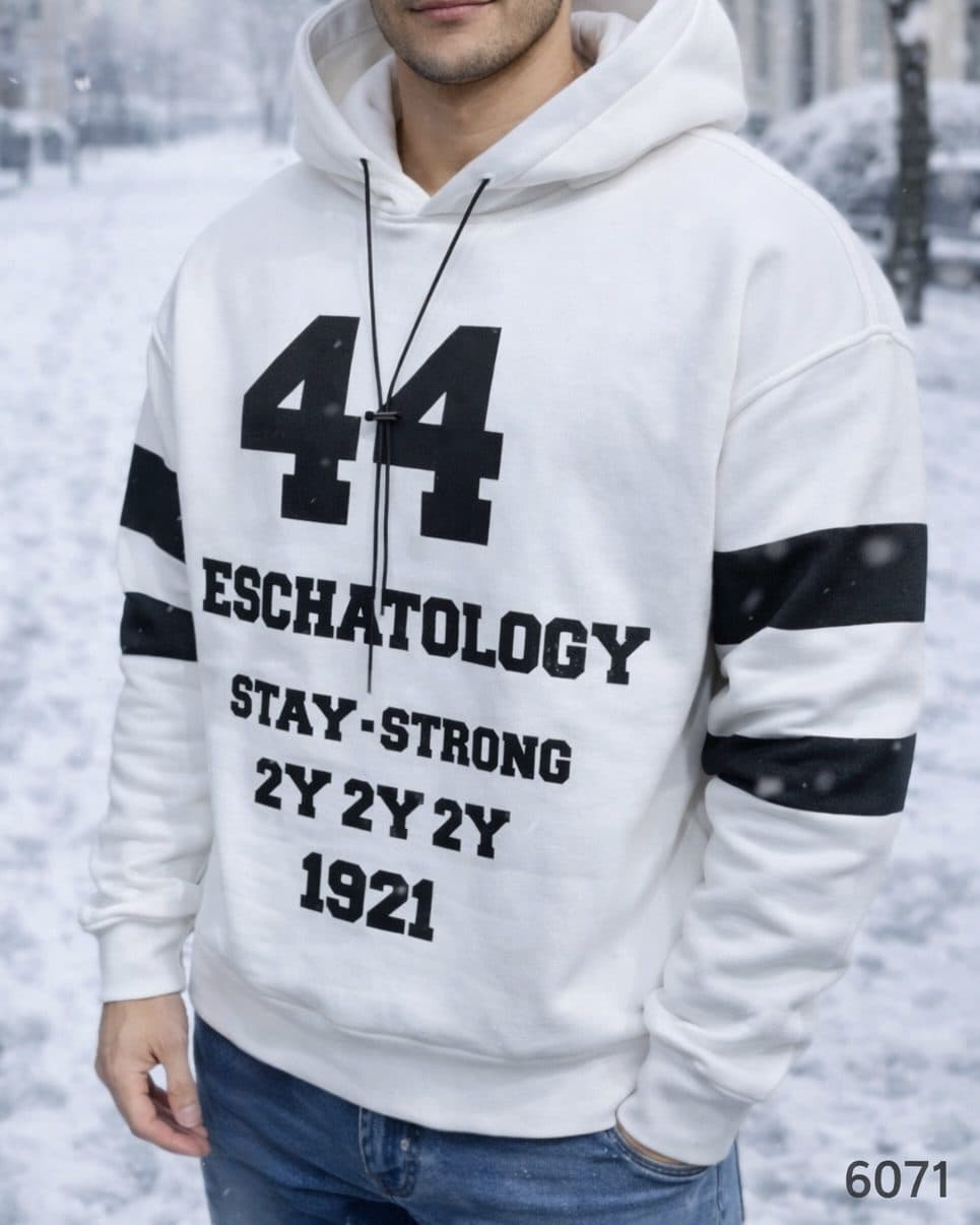 Oversized Silhouette Hoodie – White & Black