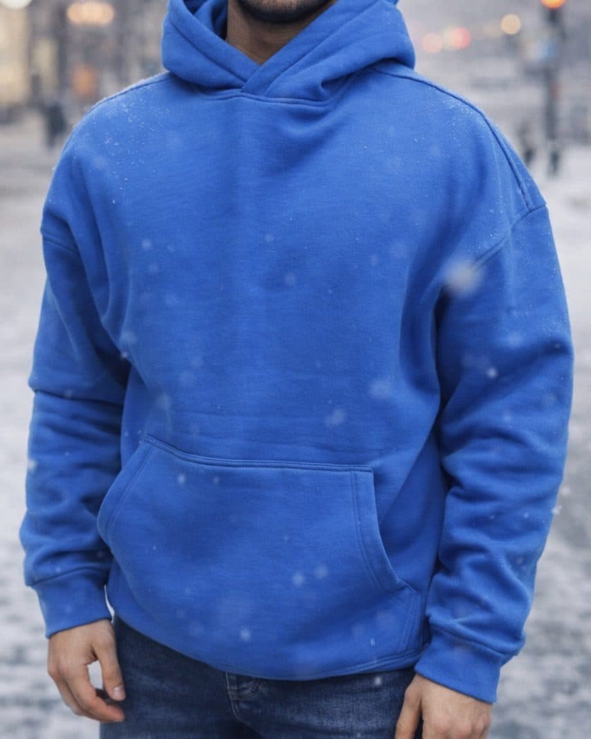 Oversized Silhouette Hoodie – Blue
